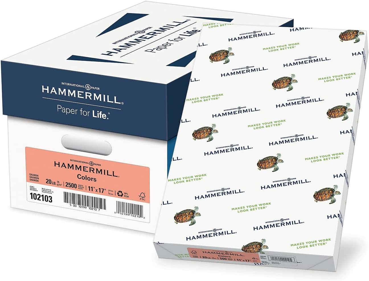 Hammermill Colored Paper, 20 lb Ivory Printer Paper, 8.5 x 11 - Made in the USA, Pastel Paper, 103176R - 1 Ream (500 Sheets)