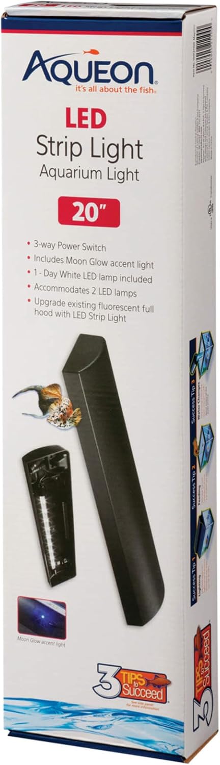 Aqueon LED Fish Tank Aquarium Strip Light Fixture, 24 Inch