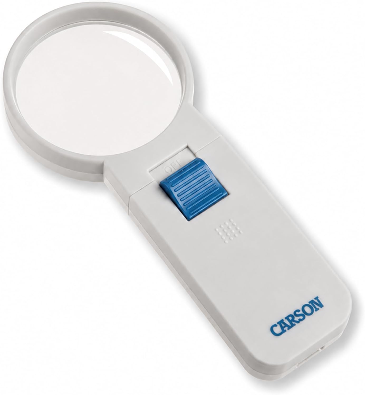 Carson Illuminated LED Lighted 5x Hand Held 2.5'' Aspheric Magnifier (SV-50),White
