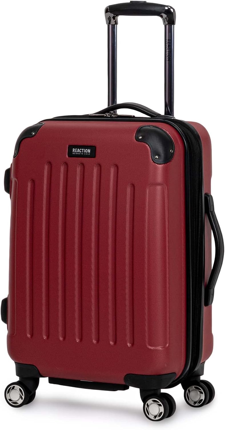 Kenneth Cole REACTION Renegade Luggage Expandable 8-Wheel Spinner Lightweight Hardside Suitcase, Champagne, 20-Inch Carry On