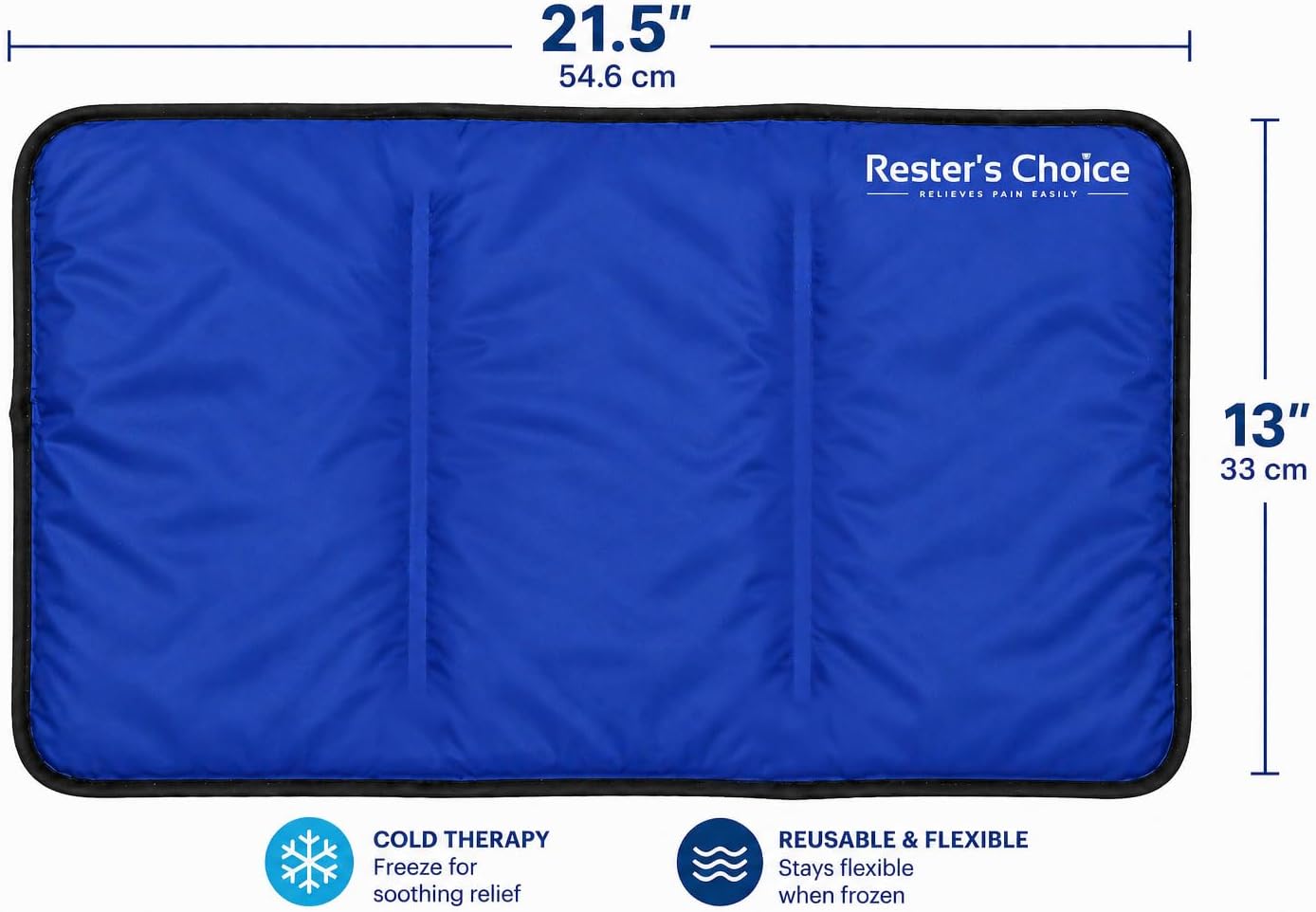 Gel Soft Flexible Ice Pack for Injuries Reusable - (Large: 11"x14.5") for Hip, Shoulder, Knee, Back - Comfy Cold Pack Compress for Swelling, Bruises, Surgery