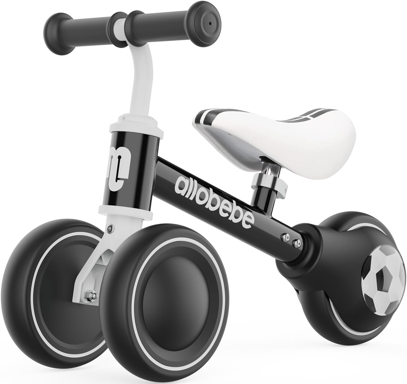 Baby Balance Bike, Cute Toddler Bikes 12-36 Months Gifts for 1 Year Old Girl Bike to Train Baby from Standing to Running with Adjustable Seat Silent & Soft 3 Wheels