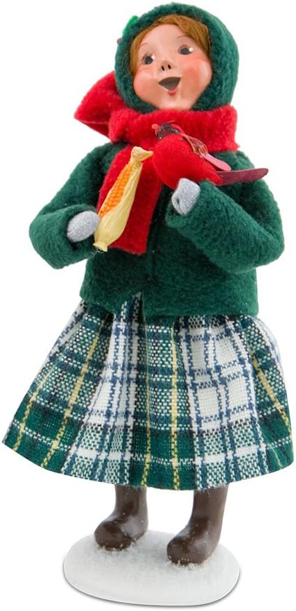 Byers' Choice Family with Cardinals Girl Caroler Figurine #111G from The Specialty Families Collection