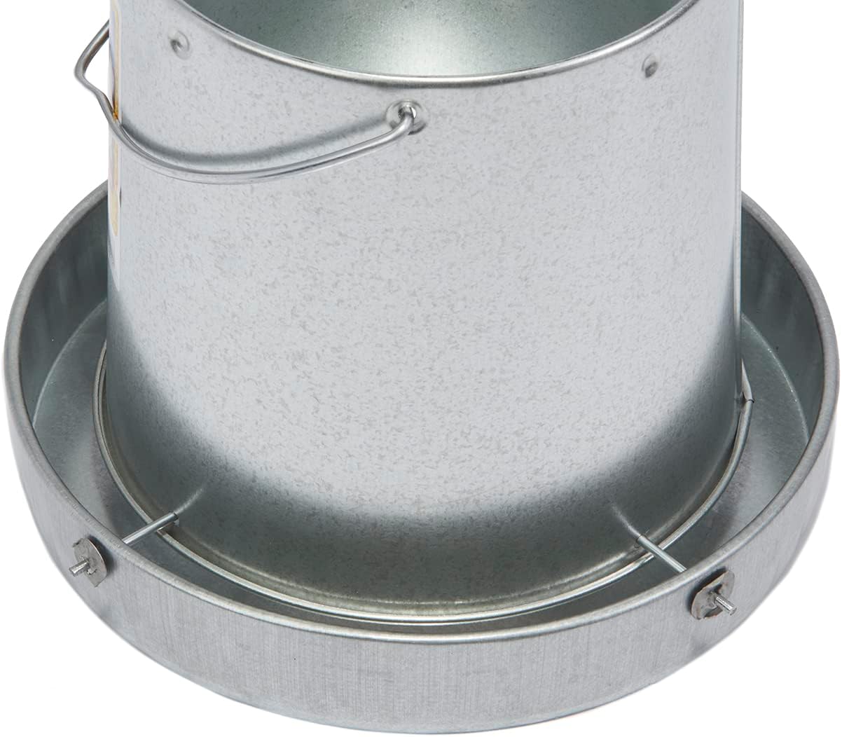 Little Giant® Hanging Metal Poultry Feeder | Chicken Feeder | Outdoor Hanging Bird Feeder | Galvanized Steel Feed Container with Hanging Handle | 40 Pound