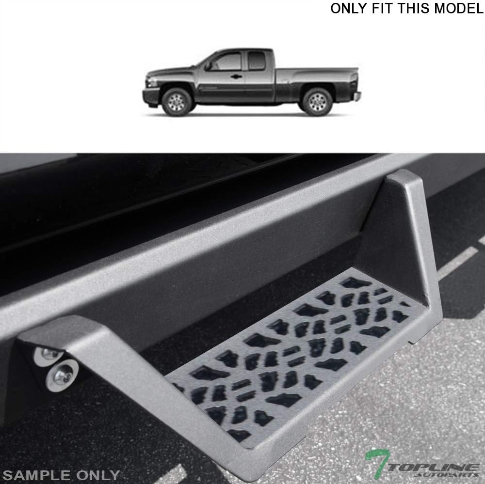 Matte Black Modular Drop Step Side Nerf Bars Rail Running Boards Compatible with 07-18 Chevy Silverado GMC Sierra / 2019 LD Limited Double