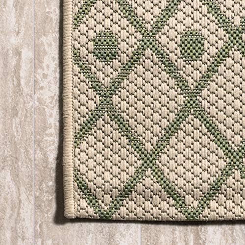JONATHAN Y Boho Moroccan Indoor Outdoor Area Rug 3X5 Ivory/Navy, Casual for Backyard, Patio, Porch, Easy-Cleaning, High Traffic, Pet-Friendly