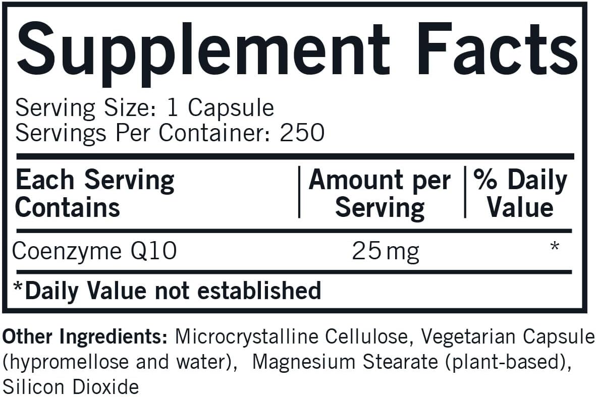 Kirkman Coenzyme Q10-25 mg - 250 Capsules