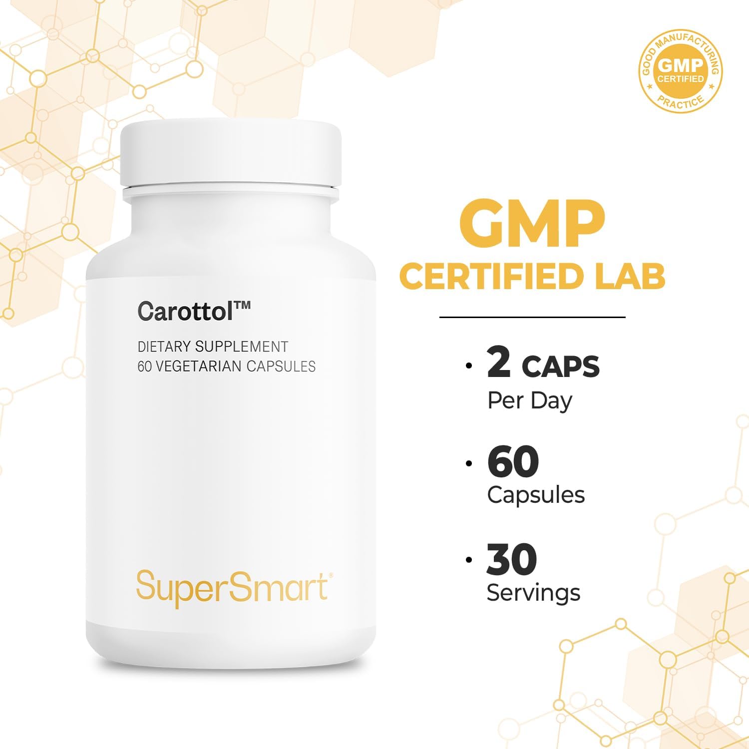 Supersmart - Carottol - Carotenoid Complex Supplement - with Beta Carotene, Lycopene