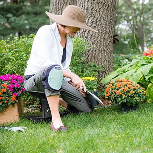 Vertex Premium Garden Rocker with Cushion, Cover and Pockets | Gardeners Work Seat Stool for Weeding Planting Tool | Made in USA | Model GB1227