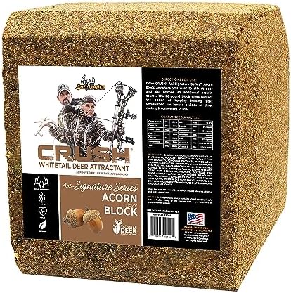 Ani-Logics Outdoors Crush Acorn Block Attractant - Long-Lasting Deer Feed & Attractant for Herd Health, Antler Growth