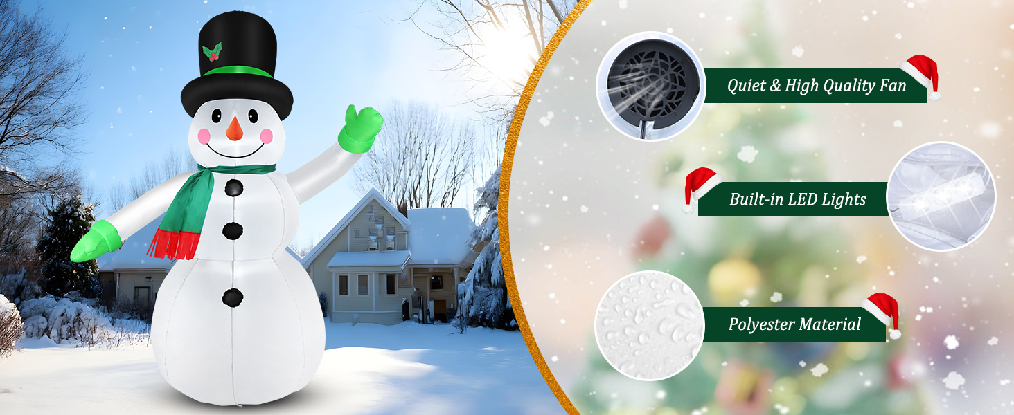 Blow up snowman decor