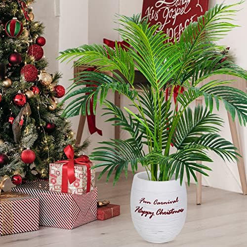 Worth Garden 4ft Artificial Areca Palm Plant, Fake Cane Palm Silk Tree Indoor Outdoor, Dypsis Lutescens