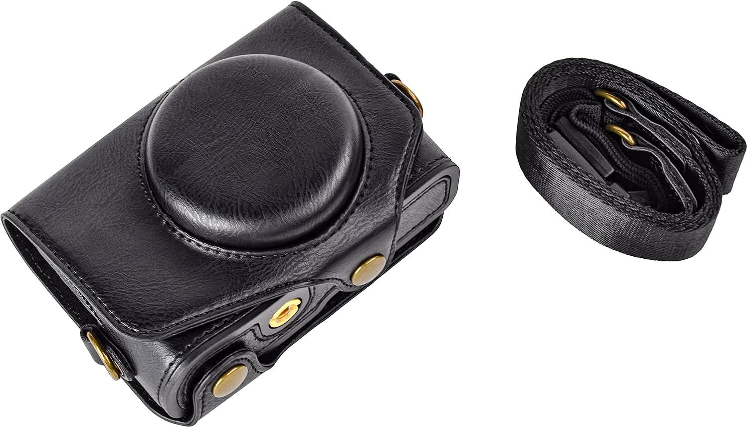 kinokoo Case for Canon PowerShot SX720 HS/SX730 HS/SX740 HS Digital Camera - PU Leather SX740 HS Protective Case Easy Carrying Bag with Adjustable Shoulder Strap - Brown