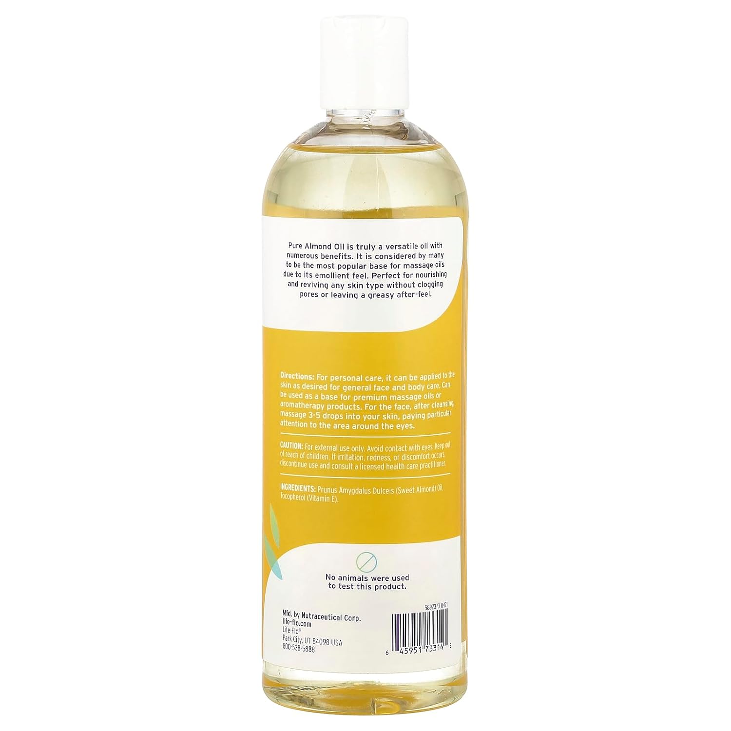 LIFE-FLO Pure Coconut Oil, Fractionated, Refined Liquid Coconut Oil, Skin Care, Hair Care, Massage, Aromatherapy, All Skin Types, Hypoallergenic, 60-Day Guarantee, Not Tested on Animals, 16oz