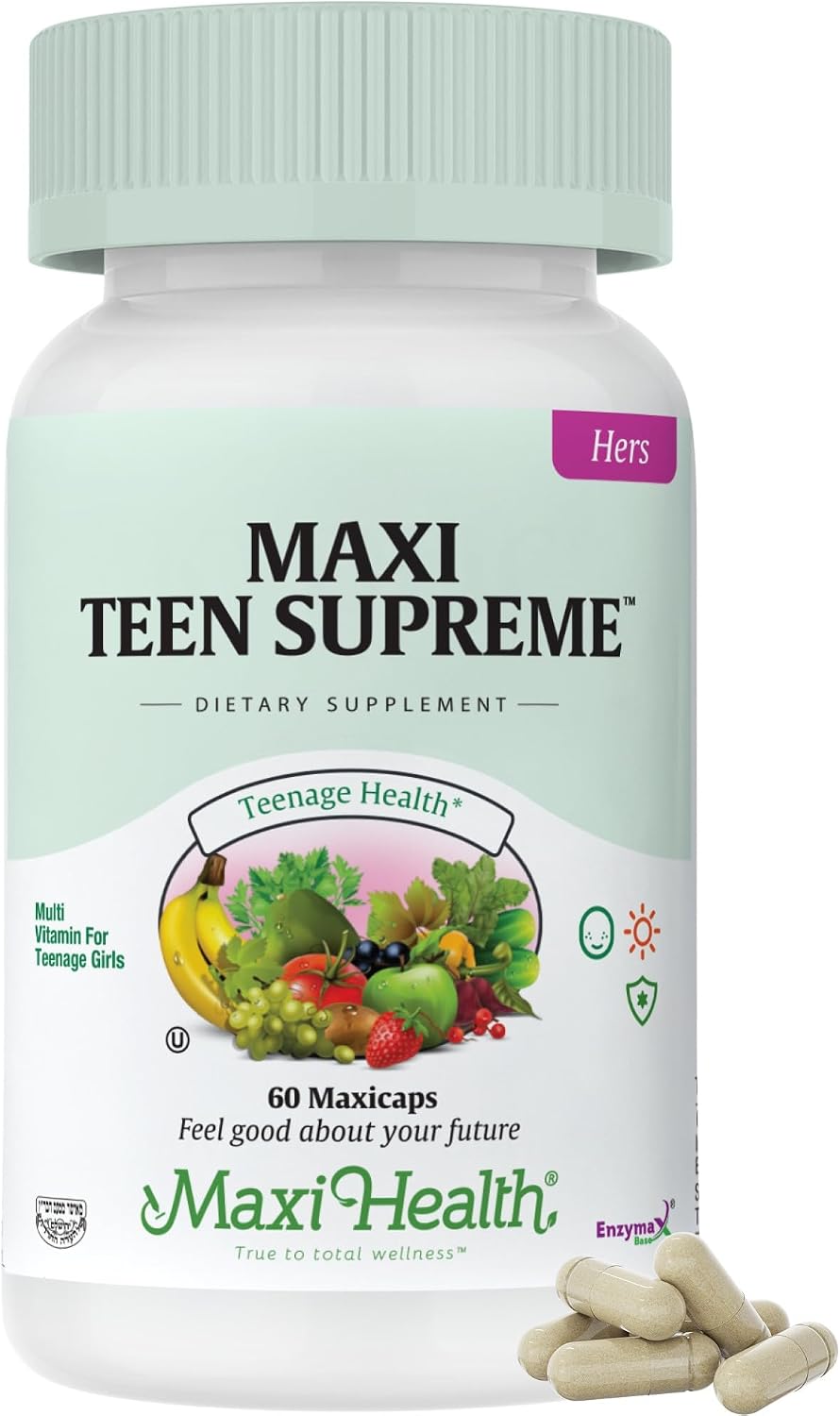 Teen Vitamins for Boys 12-17 - Teen Multivitamin Supreme with D3, Iron, Calcium, Biotin, Digestive Enzymes – Teenager Boy Multi Vitamins for Energy, Brain & Mood Support – 60 Count