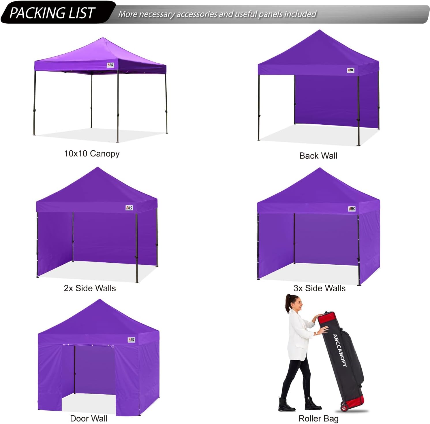 ABCCANOPY Heavy Duty Easy Pop up Canopy Tent with Sidewalls 10x20, Turquoise