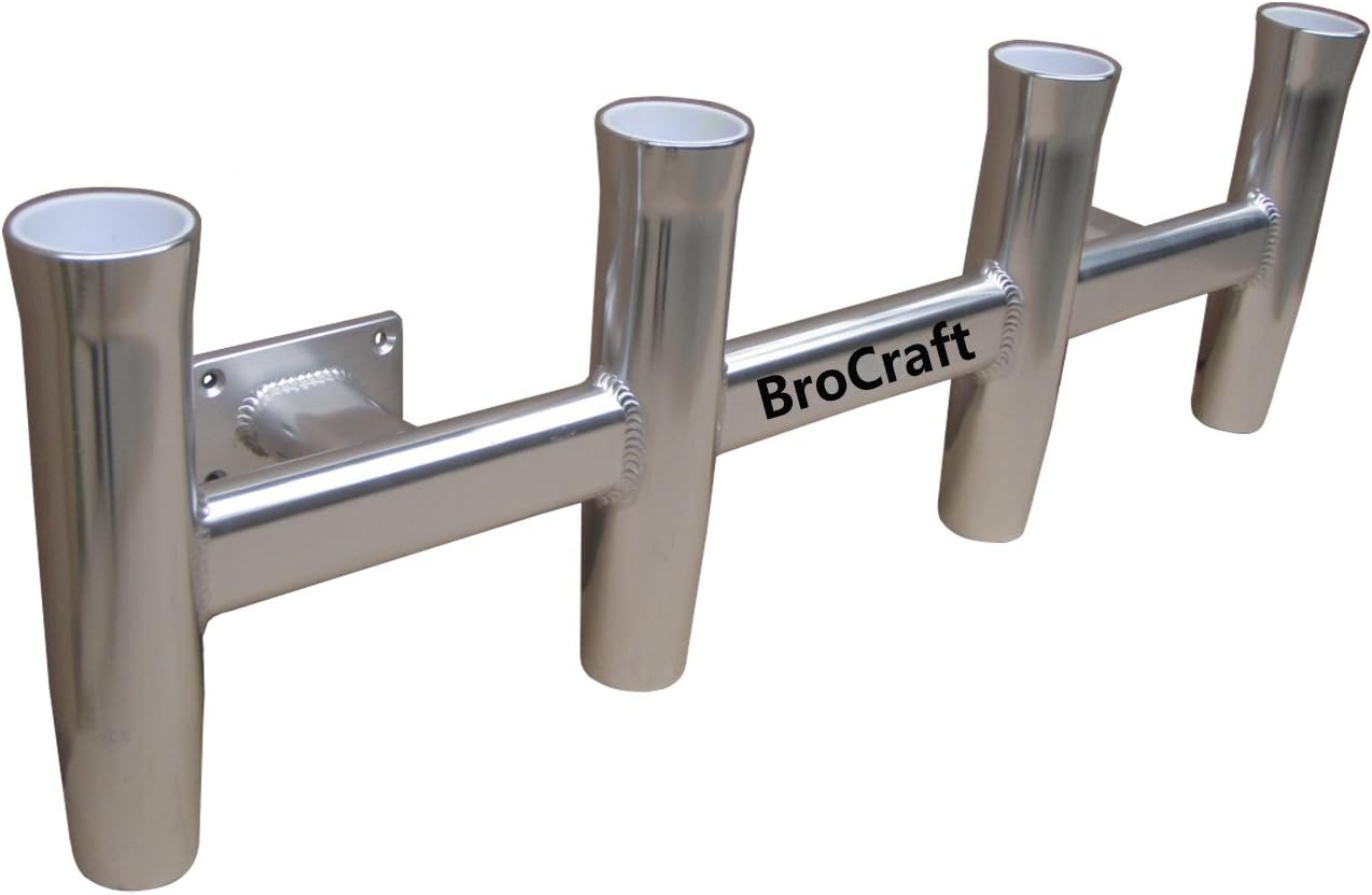 BroCraft Aluminum Wall Mounted 4 Pole Rocket Launcher / Boat Rod Holders / Boat Rocket Launcher