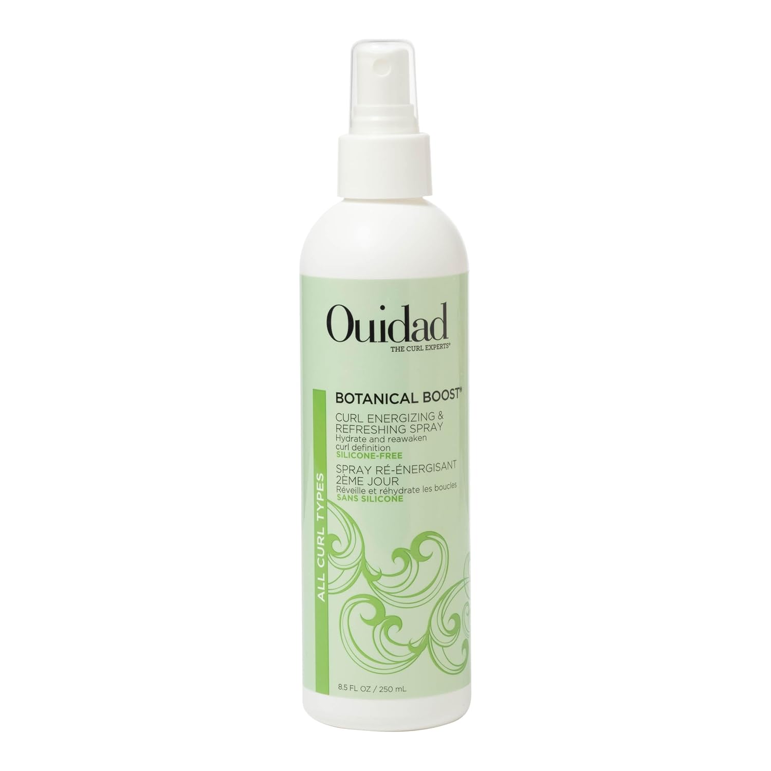 Ouidad Botanical Boost Curl Energizing & Refreshing Spray for Curly Hair – Lightweight Curl Refresher On Wet or Dry Hair, No-Residue Formula & Lasting Definition,Protects Against Damage, Silicone-Free