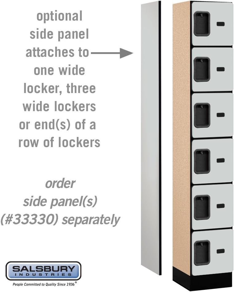 Salsbury Industries 36365MAH Six Tier Box Style Designer Wood Locker, 6' 3" x 15", Mahogany