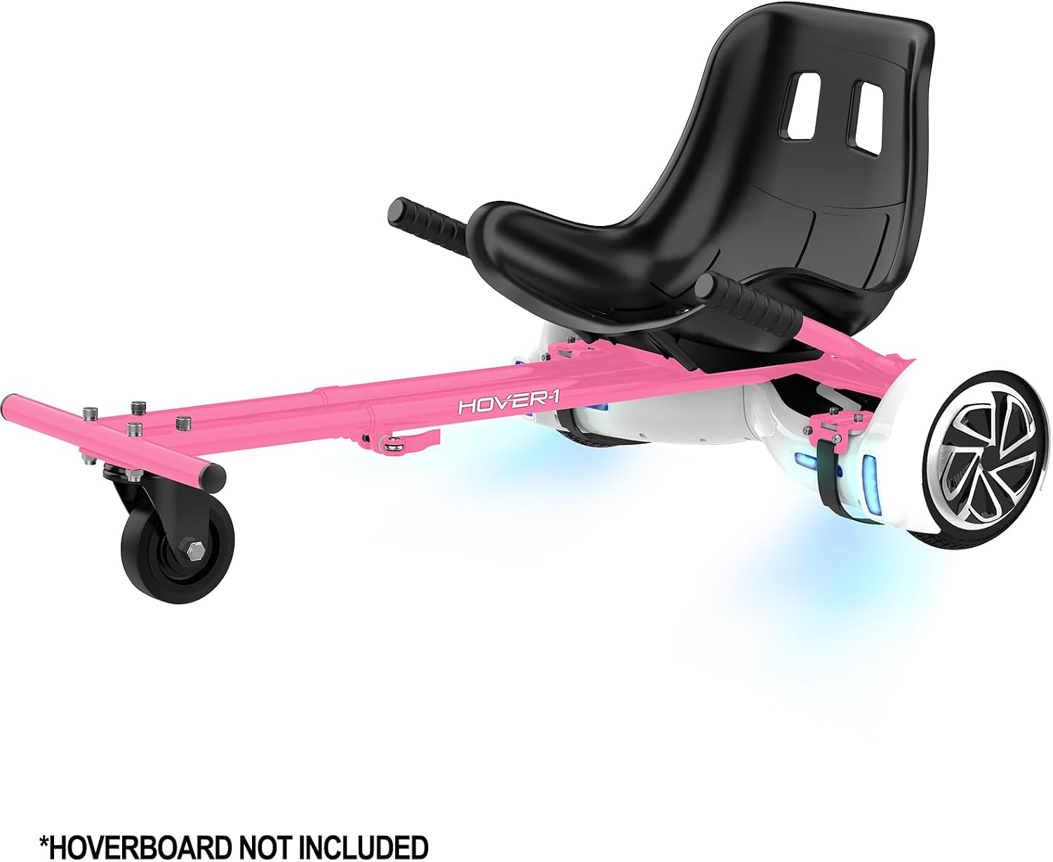 Hover-1 Buggy Hoverboard Attachment - Compatible with Most 6.5" & 8" Electric Hoverboards, Hand-Operated Rear Wheel Control, Adjustable Frame & Straps