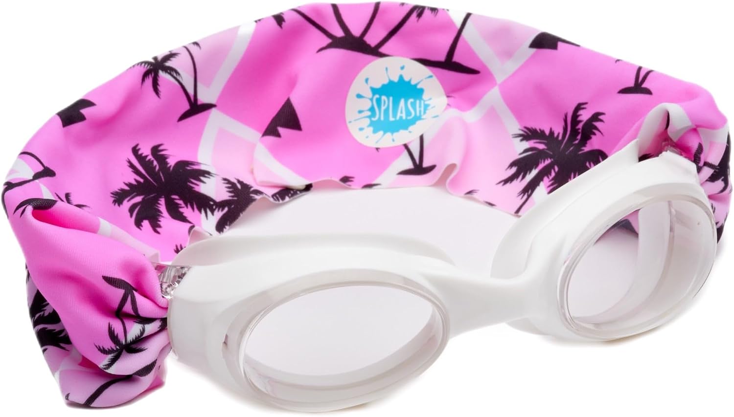 Splash Place SWIM GOGGLES with Fabric Strap - Adult & Kids Swim Goggles - PINKS & PURPLES