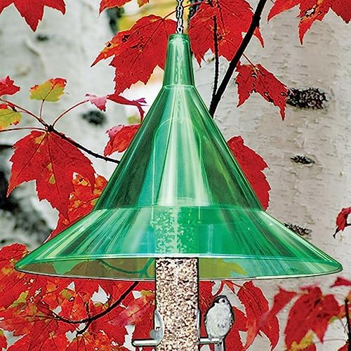 Squirrel Baffle - for Outside Bird House and Feeder Pole - Premium Large 17” Dome - by Arundale Made in USA (Crystal Clear)