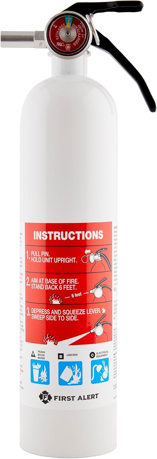 First Alert Fire Extinguisher, Standard Garage Use | GARAGE10 UL RATED 10-B:C, Red 1-Pack