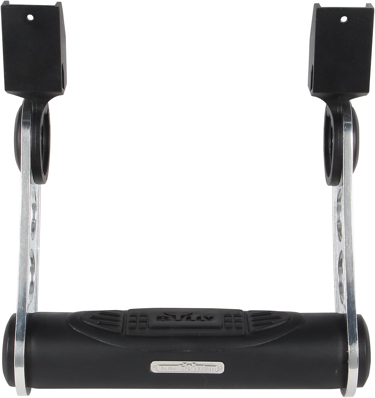 Bully AS-700 Black Universal Tube Hoop Step Bar with Polished Aluminum Arms | Universal fit truck and SUV side step bar with corrosion resistant