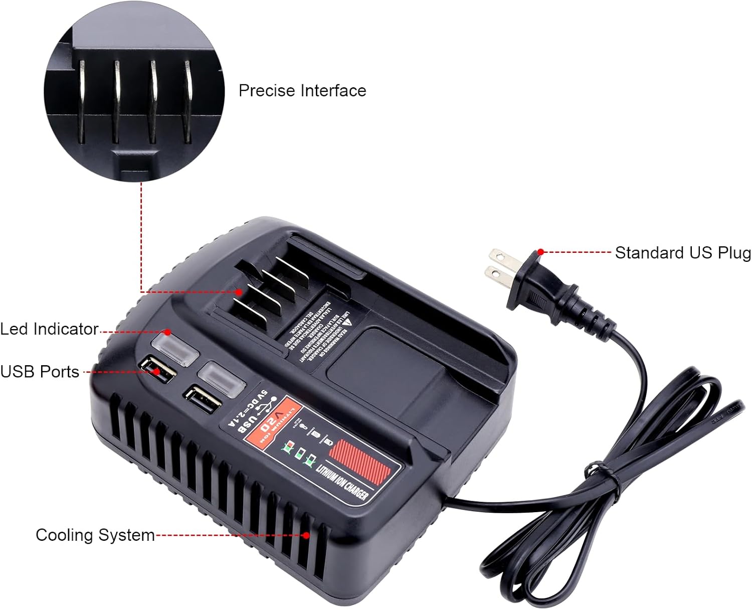 Elefly 20V CMCB202 Battery Compatible with Craftsman V20 Lithium Ion Battery CMCB202-2 CMCB201 CMCB204