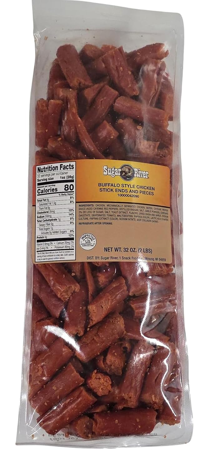 Sugar River Meat Snack Links Sticks Ends & Pieces, 2lbs (Original Snack Stick, NOT vacuum sealed)