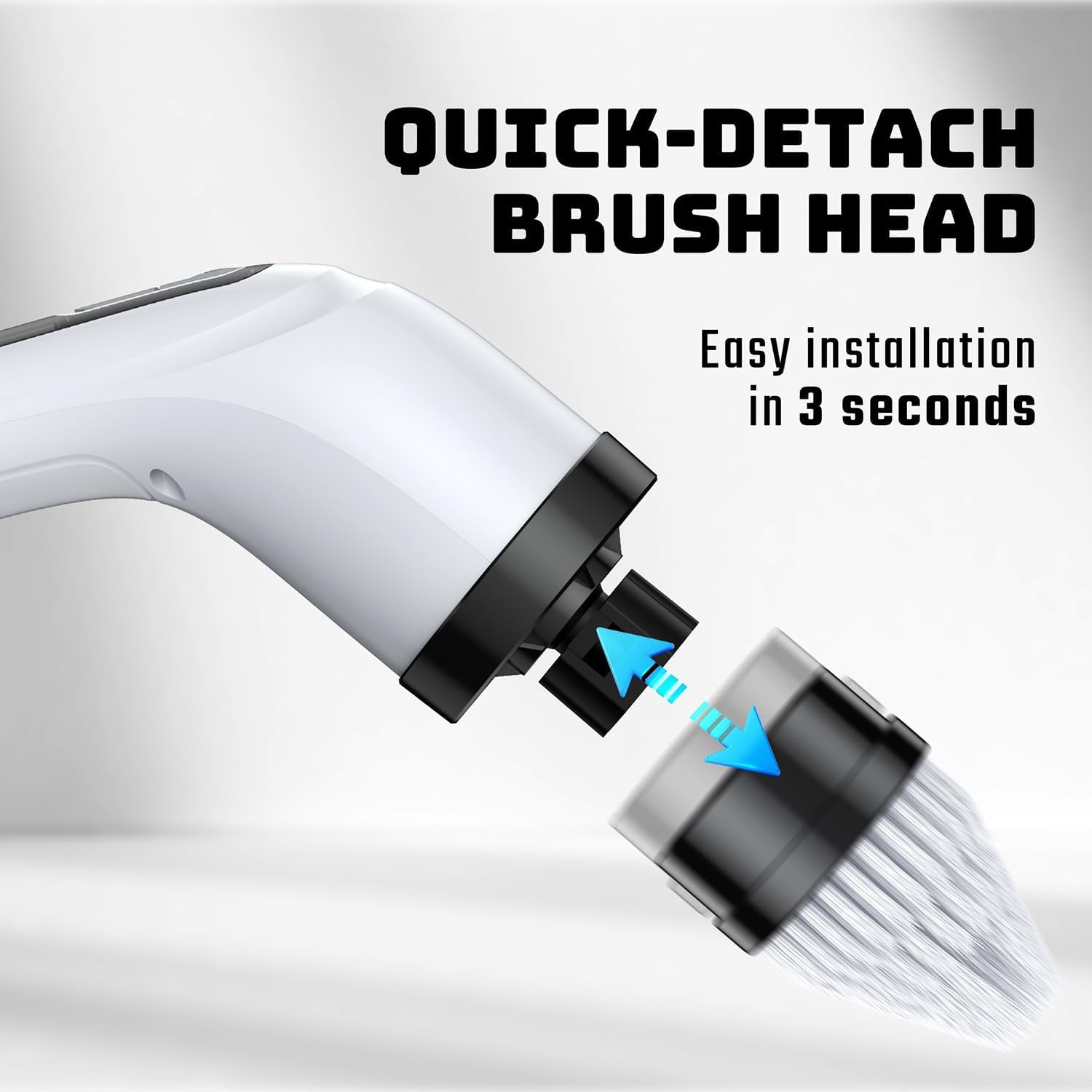 Electric Spin Scrubber for Bathroom: Shower Scrubber with Long Handle | Dual Speed Cordless Power Cleaning Scrub, 7 Brush Heads