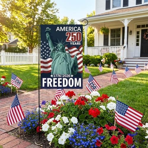 American Flag USA Garden Flag 12 x 18 - Patriotic Double Sided Small Flags for Yard