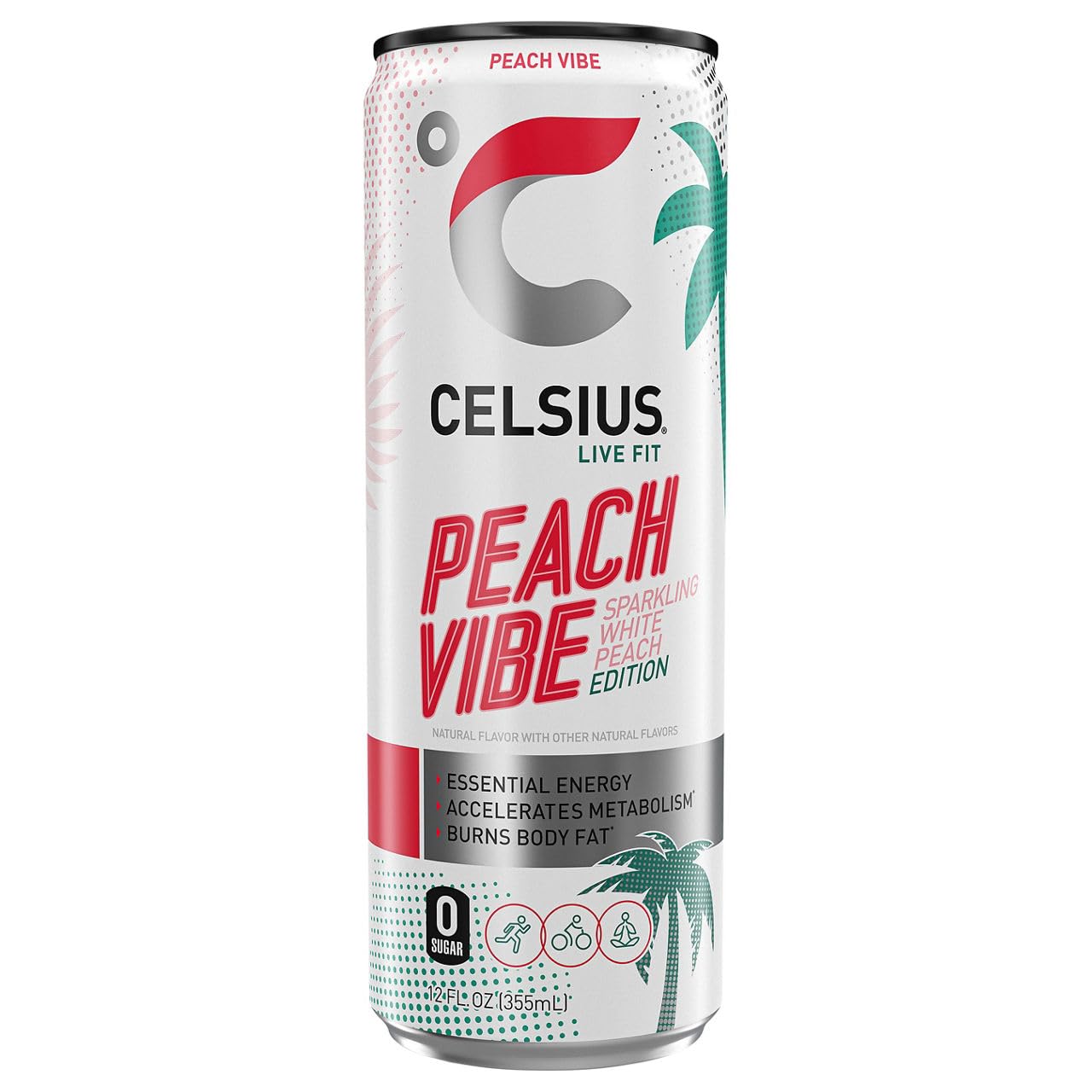CELSIUS Sparkling Orange, Sugar Free Energy Drink, 12 Fl Oz (Pack of 4)