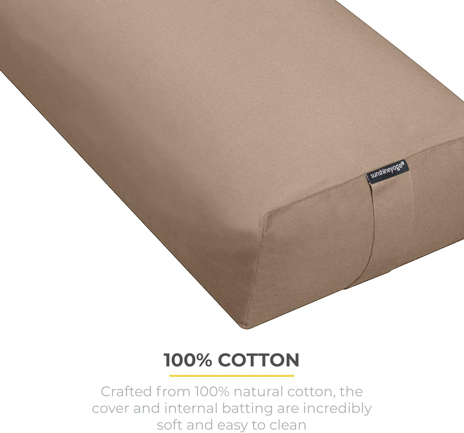 Firm Large Yoga Bolster, 24x12x6in