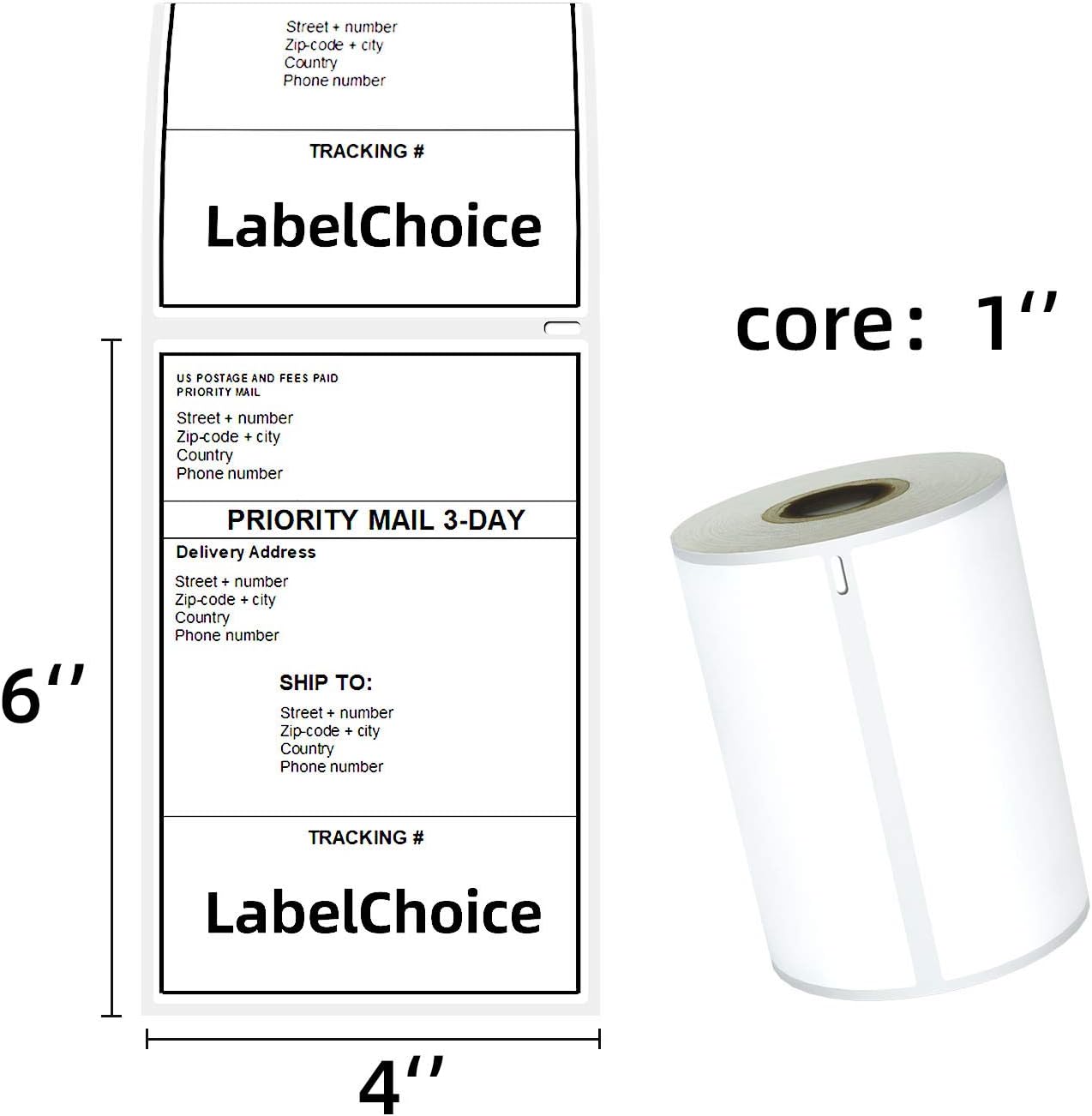 3600 Labels Replacement Compatible for Dymo 30256 2-5/16" X 4" Shipping Labels (Not for Dymo 550, 5XL)