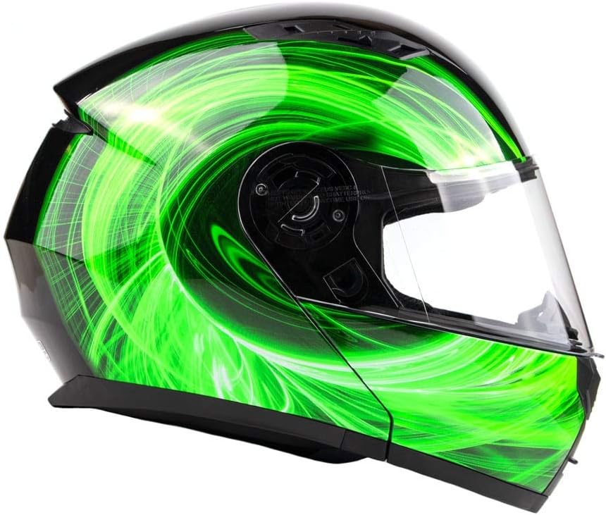 Adult Modular Motorcycle Helmet DOT w/Retractable Sunglass Full Face Flip-up Typhoon TH158