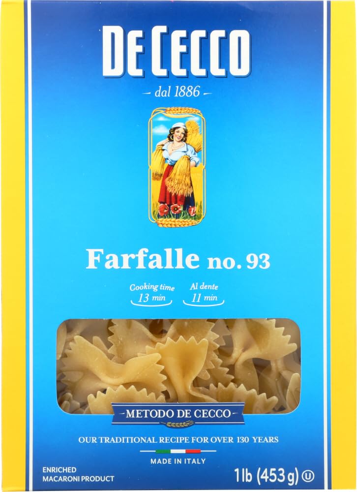 De Cecco Pasta Farfalle 16.0 OZ (Pack of 2)