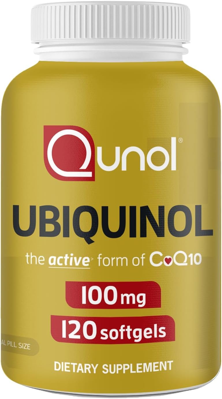 Qunol Ubiquinol 100mg, Powerful Antioxidant for Heart Health, 120 Softgels | #1 Cardiologist Recommended Supplement for Heart Health, Coenzyme Q10 Supplement to support Vascular Health & Cellular Energy