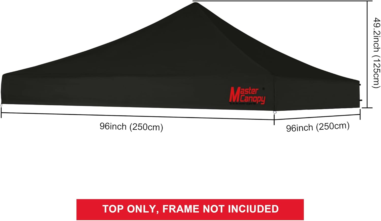 MASTERCANOPY 10x10 Replacement Pop Up Canopy Top for Kingkong Frame Gray
