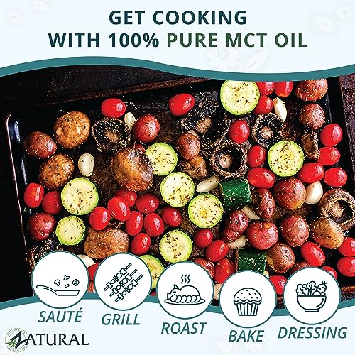 MCT Oil, Certified Food and Therapeutic Grade, Carrier, Massage, Hydrating, Hair, 0 Additives, (128 Ounce (1Gallon))
