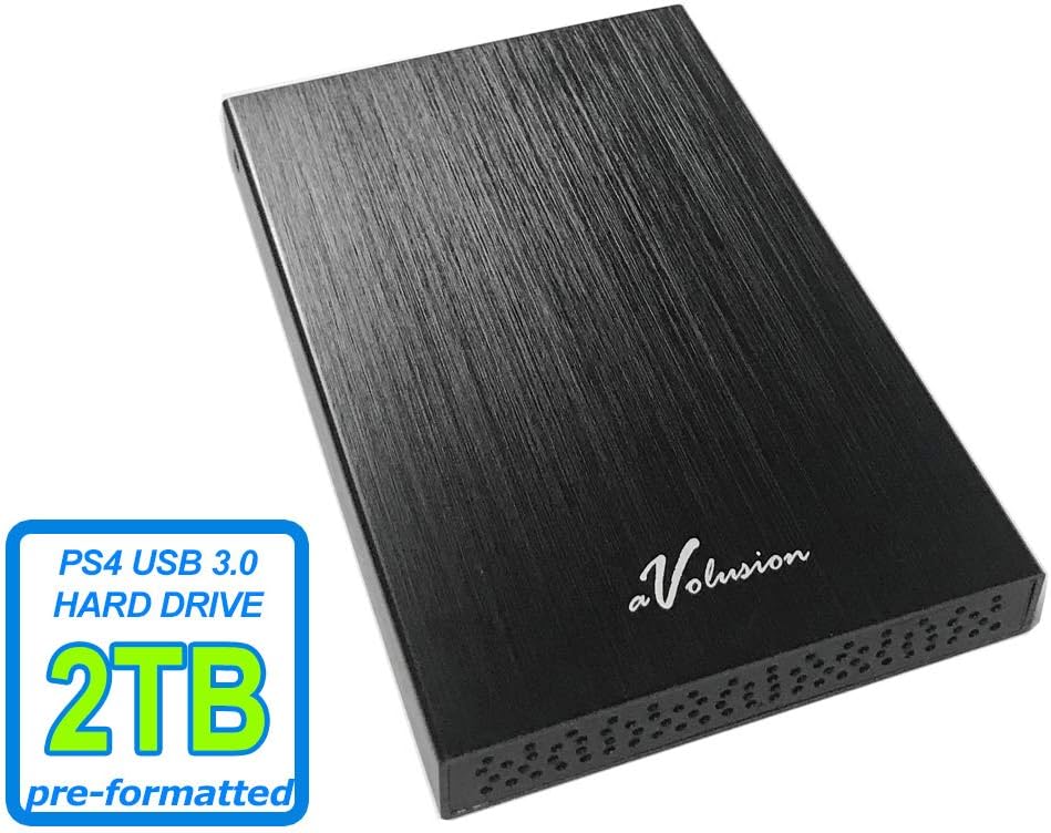 Avolusion HD250U3 2TB USB 3.0 Portable External Gaming Hard Drive (for PS4, Pre-Formatted) - 2 Year Warranty