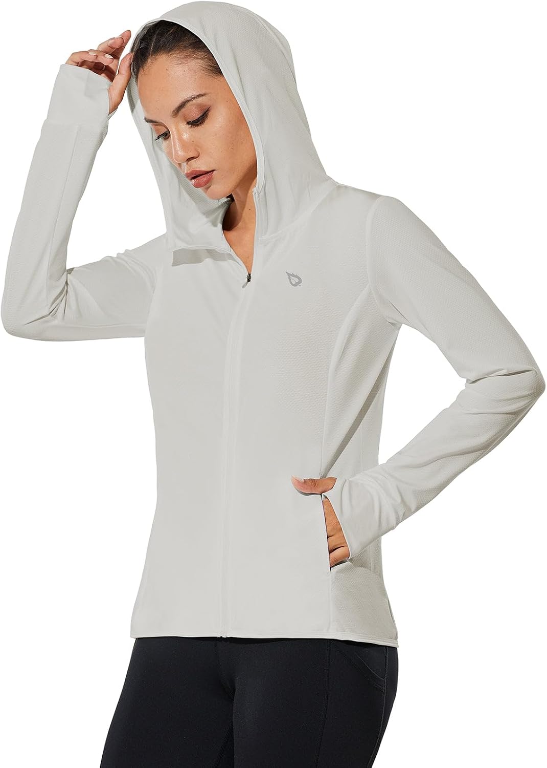 baleaf Women's Sun Protection Hoodie Jacket UPF 50+ Full Zip with Pocket
