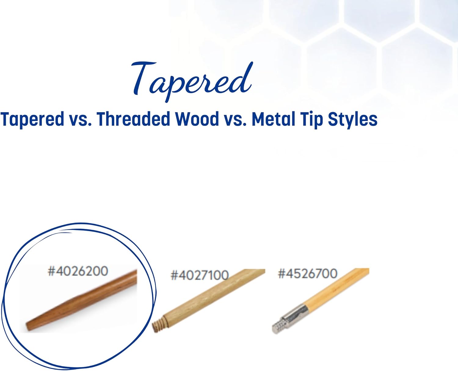 Carlisle 60" Flo-Pac® Tapered Wood Handle