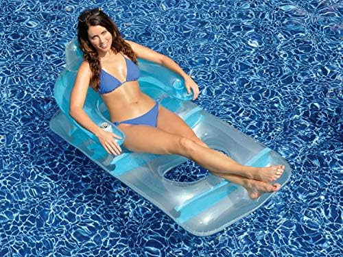 Swimline Deluxe Lounge Chair Colors May Vary (Pink or Blue)