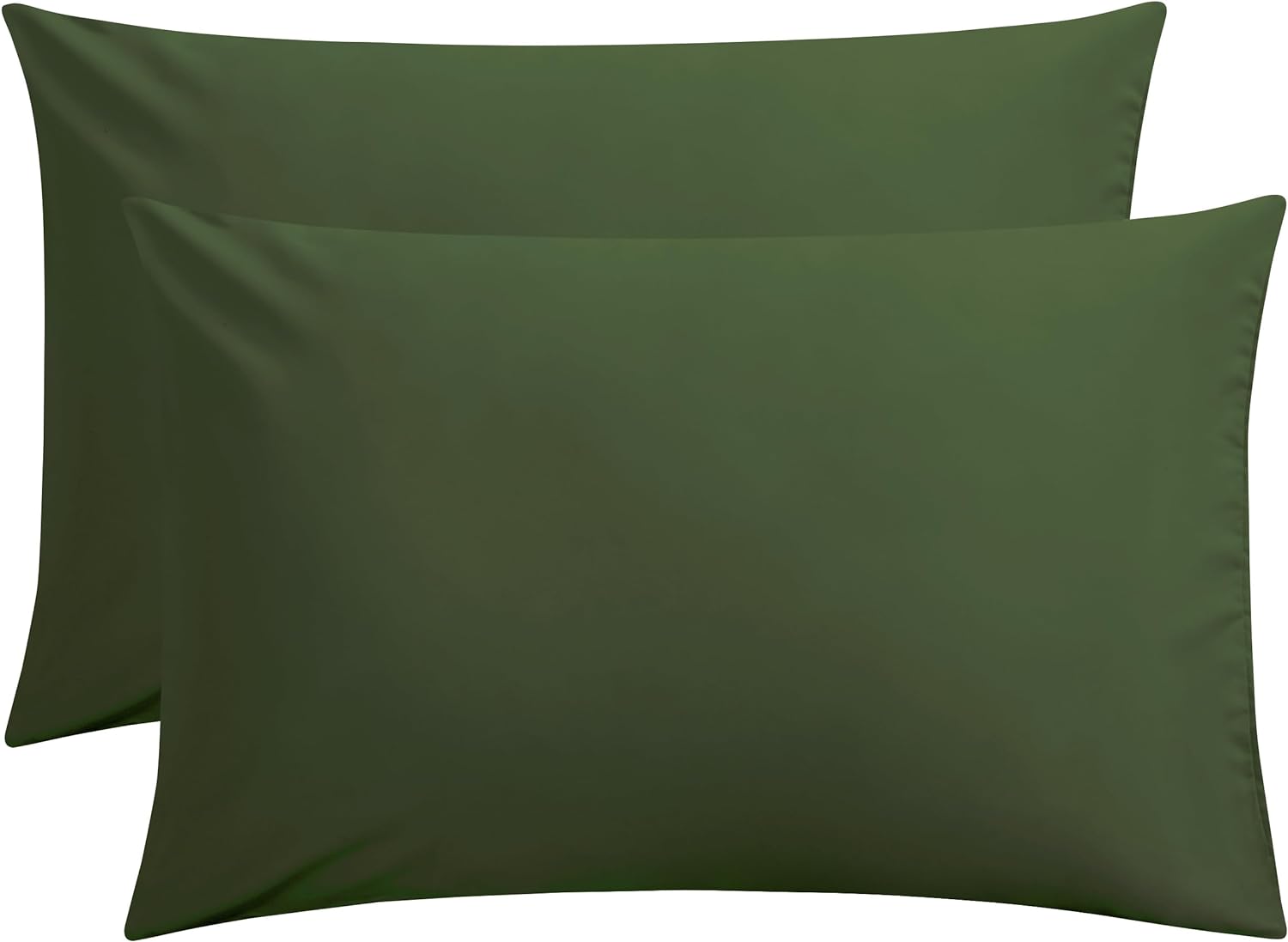 FLXXIE 2-Pack Microfiber Standard Pillow Cases, Envelope Style, White