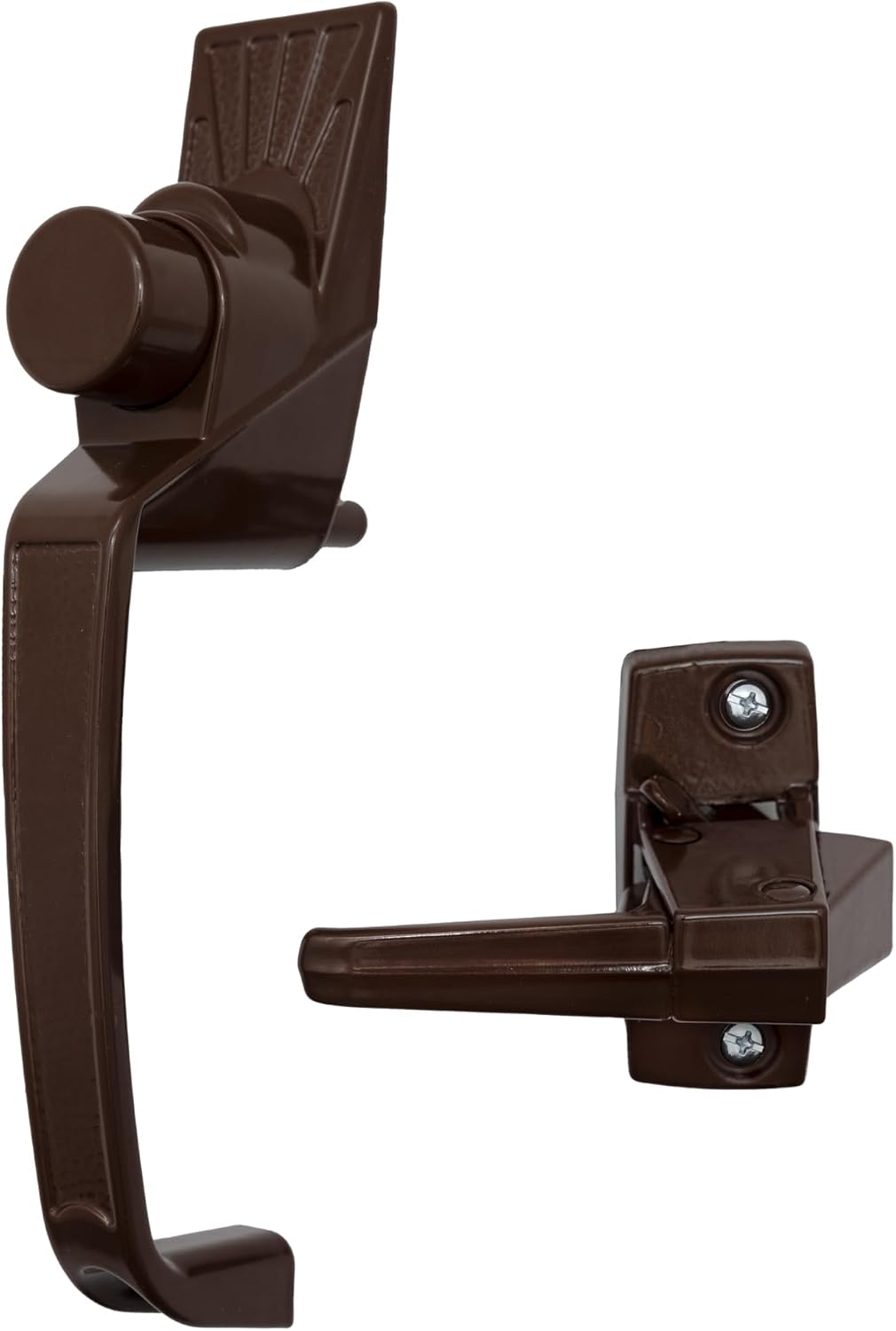 Ideal Security Model 11 Classic Push Button Handle with Latch for Storm Door and Screen Door, Silver