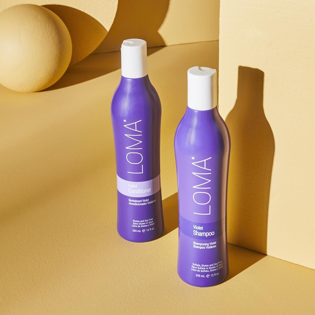 Loma Hair Care Violet Shampoo, Vanilla Bean/Blood Orange, 12 Fl Oz