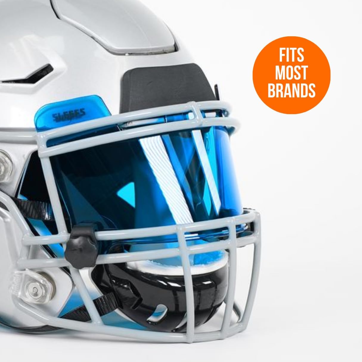 SLEEFS Clear Football Visor for Helmet - Professional Football Visor - Face & Eye Shield - Fits Youth & Adult Helmets - Includes Quick Visor Clips