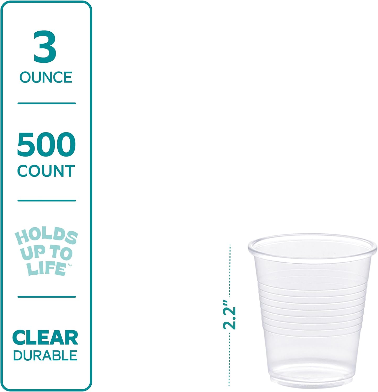 GUSTO 7 oz Clear Plastic Cups [500 Count] Disposable Cold Drinking Cups