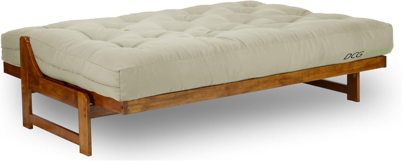Nirvana Futons Extra Thick Premium 10-Inch Twin XL Futon Mattress, Khaki Twill - Made in USA